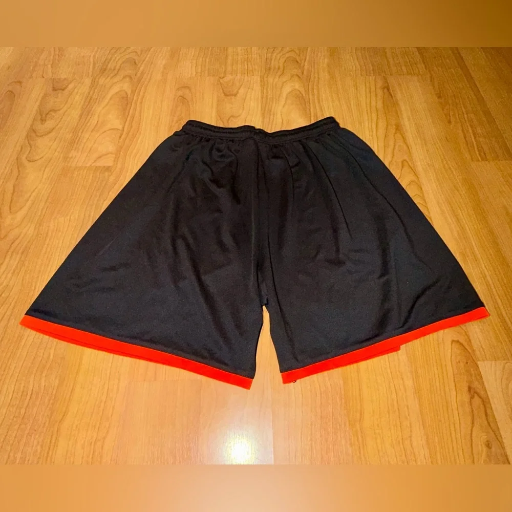 Deportivo Kevin Mens Men's Black Athletic Shorts with Red Trim Unitalla One Size - Picture 4 of 5